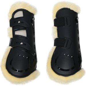 TuffRider Airflow Iron Man Sherpa Fleece Tendon Horse Boots, Black, Full