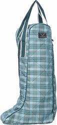 TuffRider Bonum Equestrian Horse Boot Bag, Teal Plaid