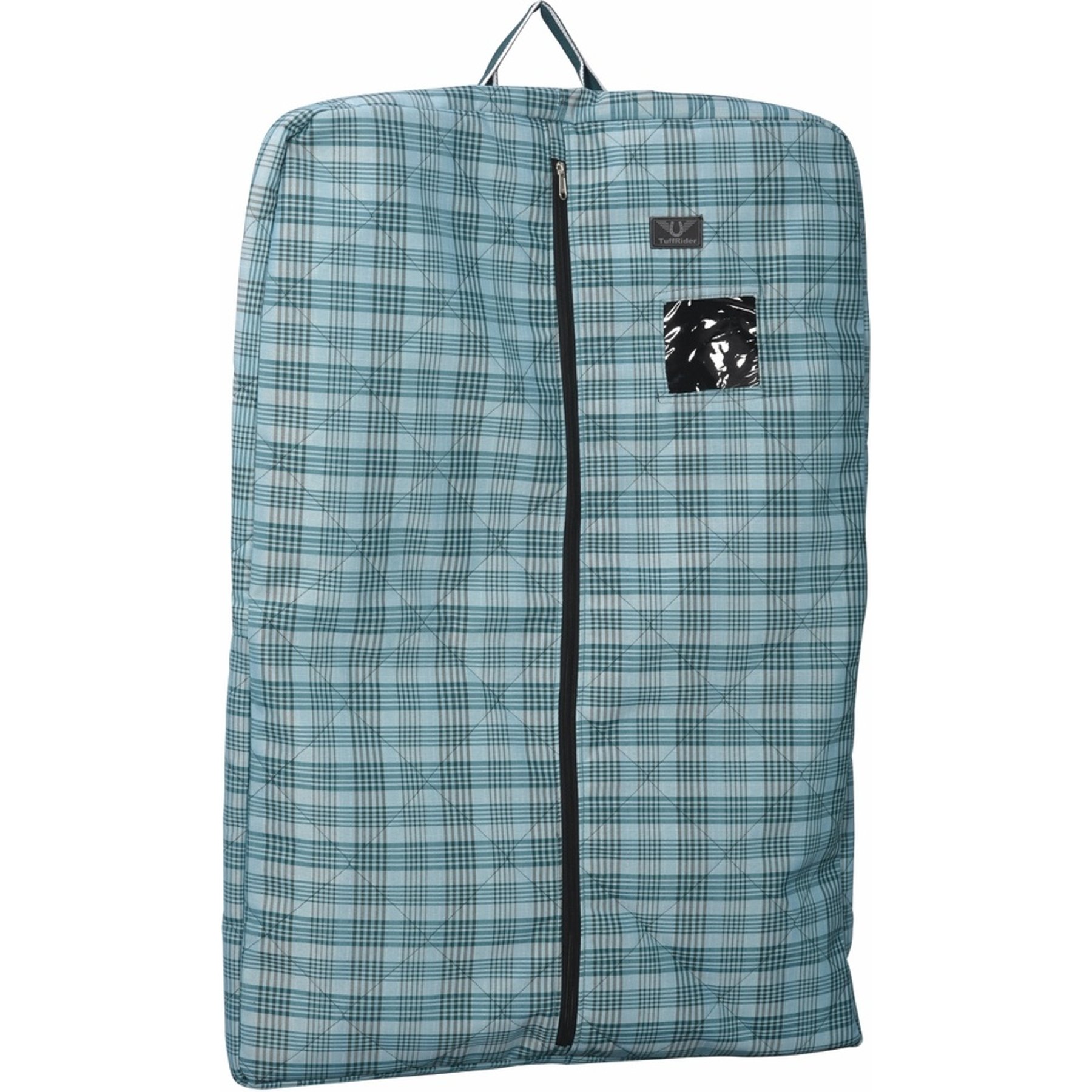 TuffRider Bonum Equestrian Horse Garment Bag, Teal Plaid