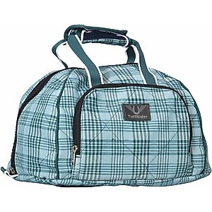 TuffRider Bonum Equestrian Horse Helmet Bag, Teal Plaid
