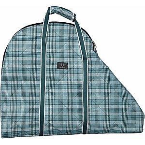 TuffRider Bonum Horse Saddle Bag, Teal Plaid