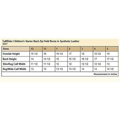 Show full view: TuffRider Children's Starter Back Zip Field Boots, 2, Slim Regular slide 6 of 7