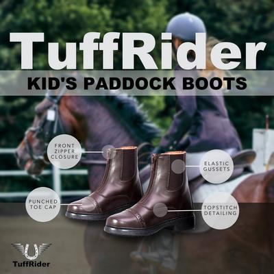Show full view: TuffRider Children's Starter Front Zip Paddock Boots, Black, 5 slide 9 of 10