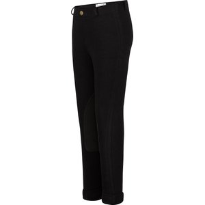 TuffRider Children's Starter Lowrise Pull-On Jods, Black, 4