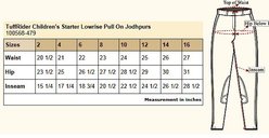 TuffRider Children's Starter Lowrise Pull-On Jods, Denim, 10 slide 2 of 3