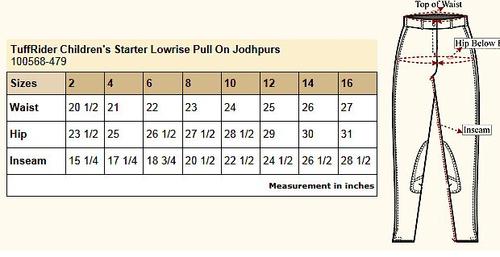 Show full view: TuffRider Children's Starter Lowrise Pull-On Jods, Plum Caspia, 8 slide 2 of 3