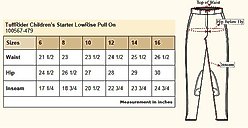 TuffRider Children's Starter Lowrise Pull-On Knee Patch Breeches, Black, 16 slide 2 of 2
