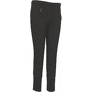 TuffRider Children's Unifleece Pull-On Stretch Fleece Knee Patch Winter Breeches, Black, 8