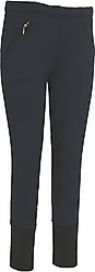 TuffRider Children's Unifleece Pull-On Stretch Fleece Knee Patch Winter Breeches, Navy, 16