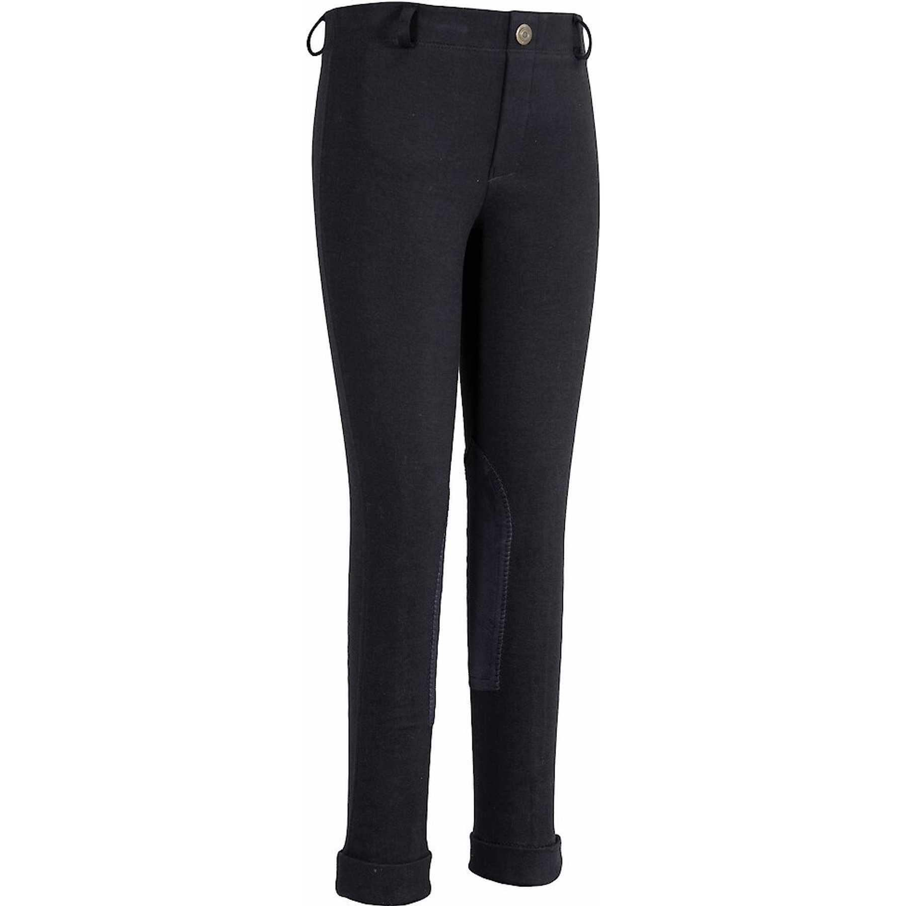 TuffRider Children's Whimsical Horse Embroidered Pull-On Jodhpurs, Black & Hot Pink, 10