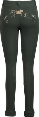 Show full view: TuffRider Children's Whimsical Horse Embroidered Pull-On Jodhpurs, Duck Green, 14 slide 2 of 2