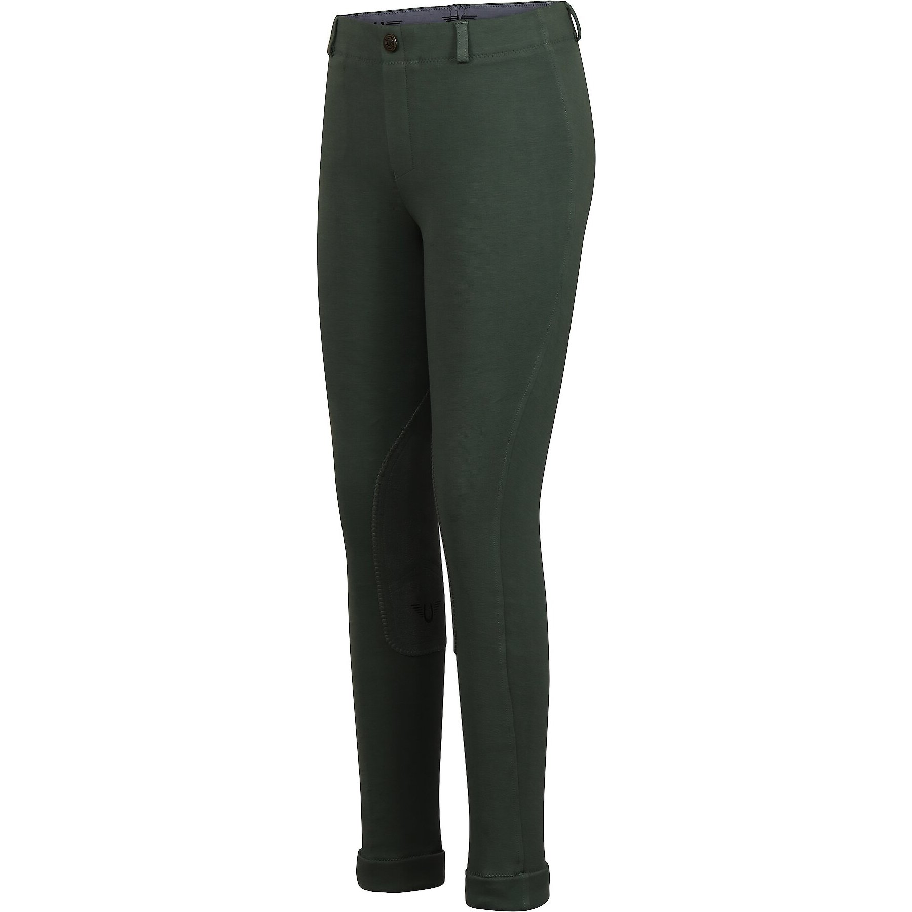 TuffRider Children's Whimsical Horse Embroidered Pull-On Jodhpurs, Duck Green, 8