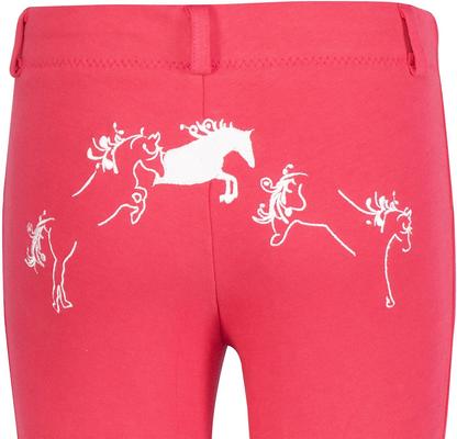 Show full view: TuffRider Children's Whimsical Horse Embroidered Pull-On Jodhpurs, Hot Pink & White, 10 slide 2 of 2