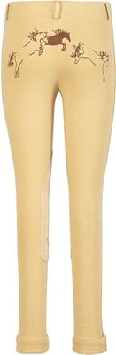 Show full view: TuffRider Children's Whimsical Horse Embroidered Pull-On Jodhpurs, Light Tan & Chocolate, 14 slide 2 of 7