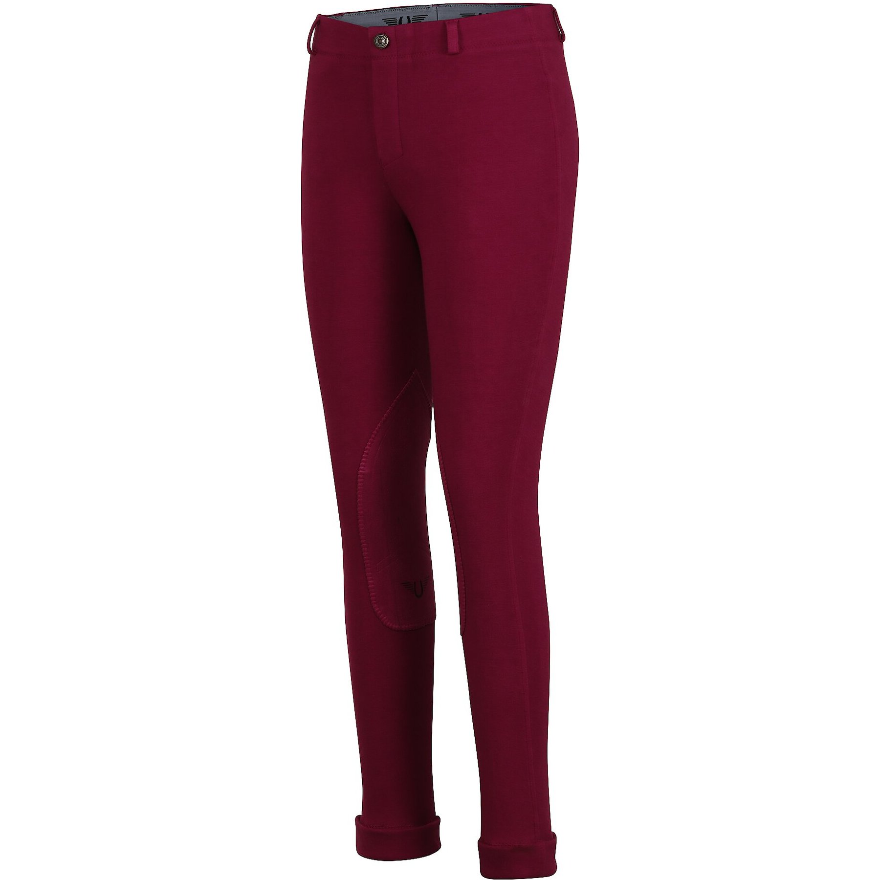 TuffRider Children's Whimsical Horse Embroidered Pull-On Jodhpurs, Plum Caspia, 10