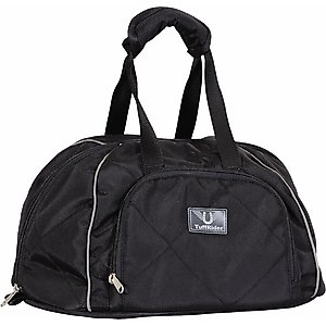 TuffRider Classic Equestrian Horse Helmet Bag, Black/Silver