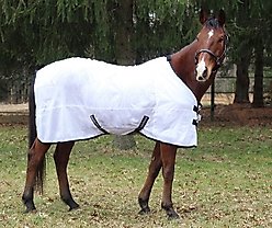 TuffRider Comfy Mesh Horse Fly Sheet, White, 84-in