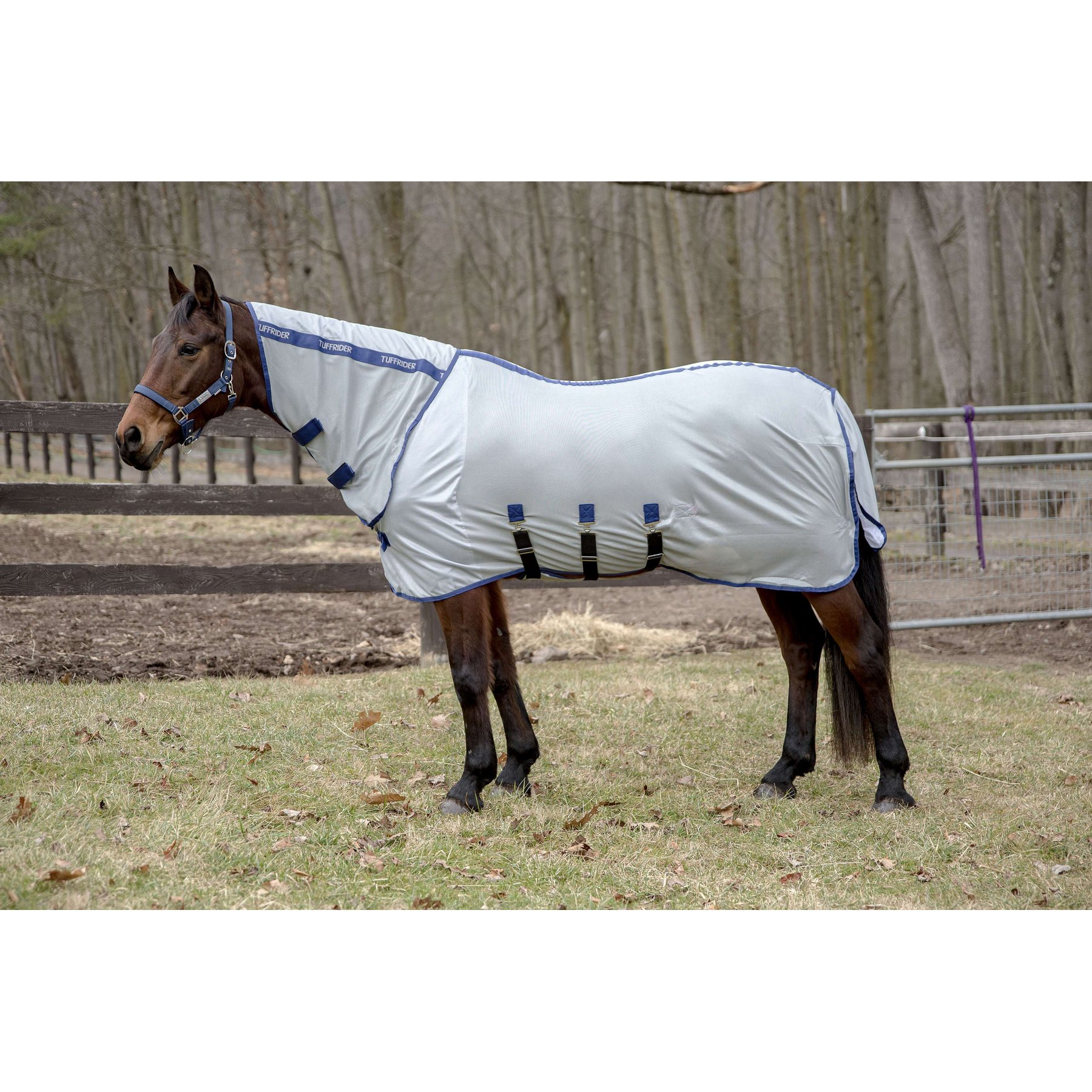 TuffRider Comfy Plus Combo Neck Horse Fly Sheet, Quarry, 84-in