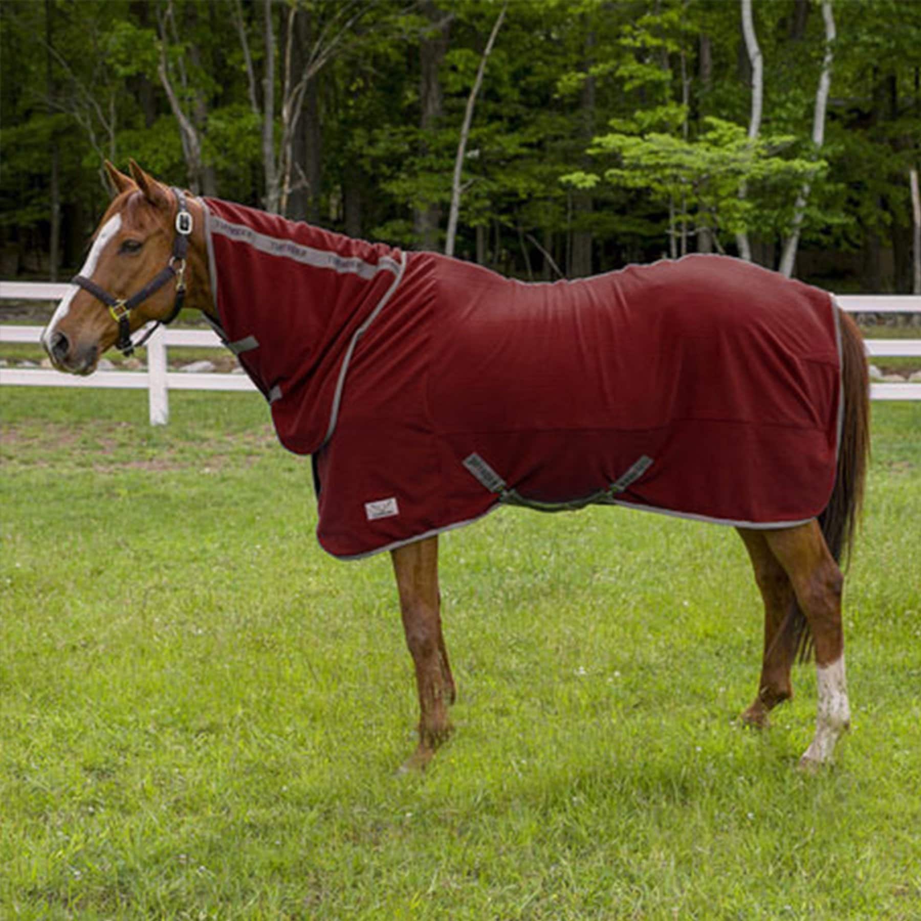 TuffRider Fleece Combo Cooler Horse Sheet, Burgundy, 75