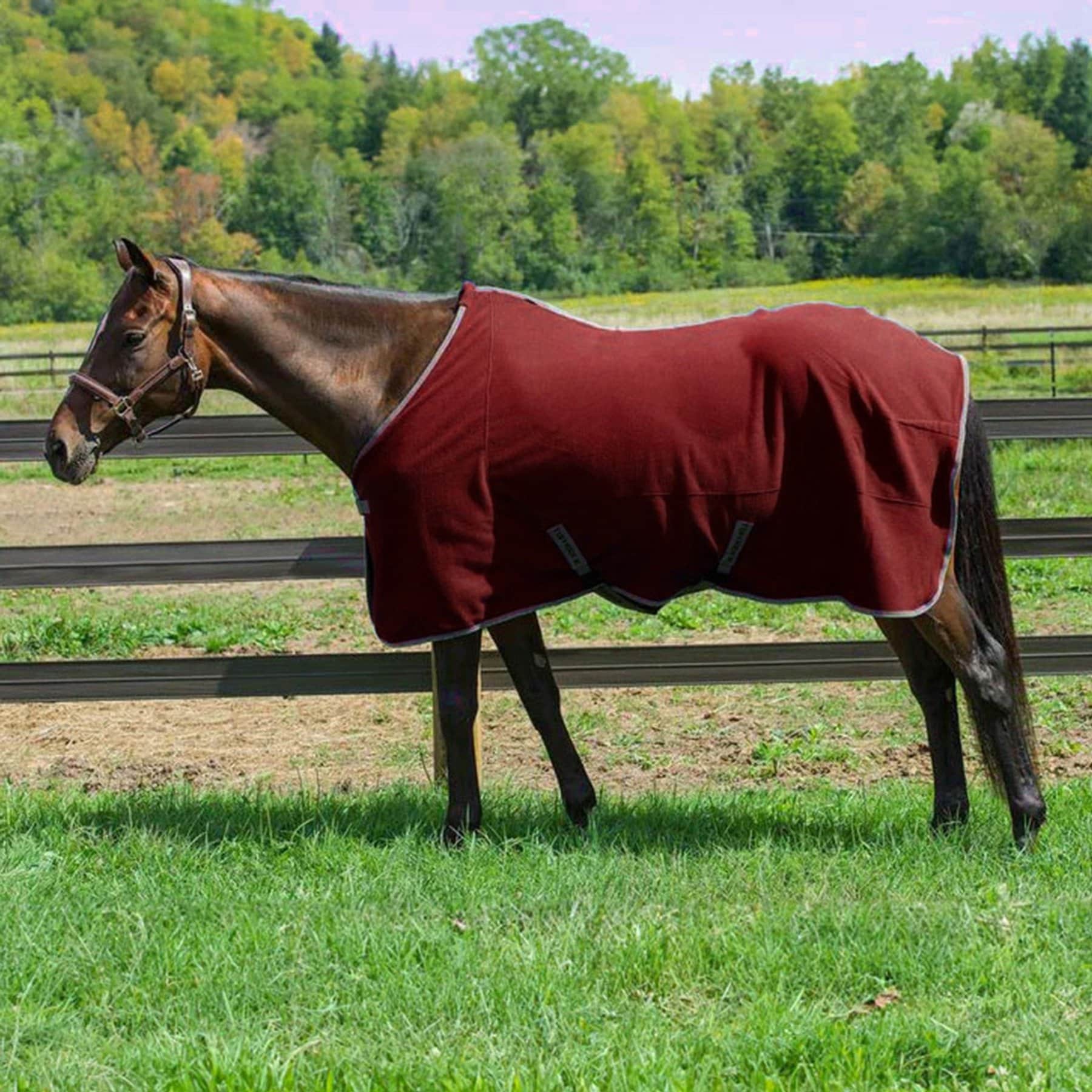 TuffRider Fleece Cooler Horse Sheet, Burgundy, 72