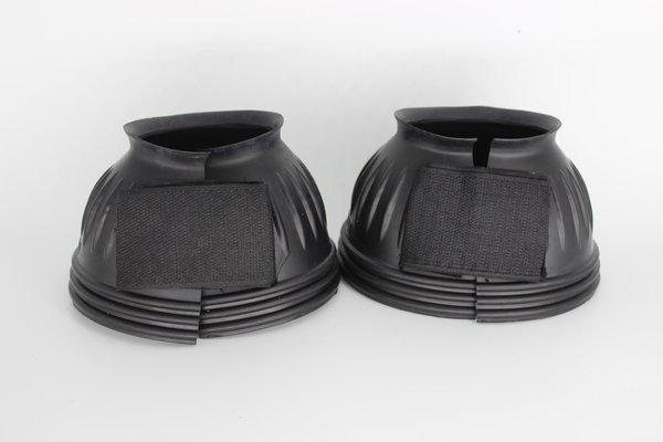 Centaur PVC Ribbed Double Hook & Loop Bell Horse Boots