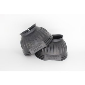 TuffRider Komplett Protkt Bell Horse Boots Ribbed & Ringer with Hook & Loop Tape, Black, Small