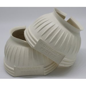 TuffRider Komplett Protkt Bell Horse Boots Ribbed & Ringer with Hook & Loop Tape, White, Medium