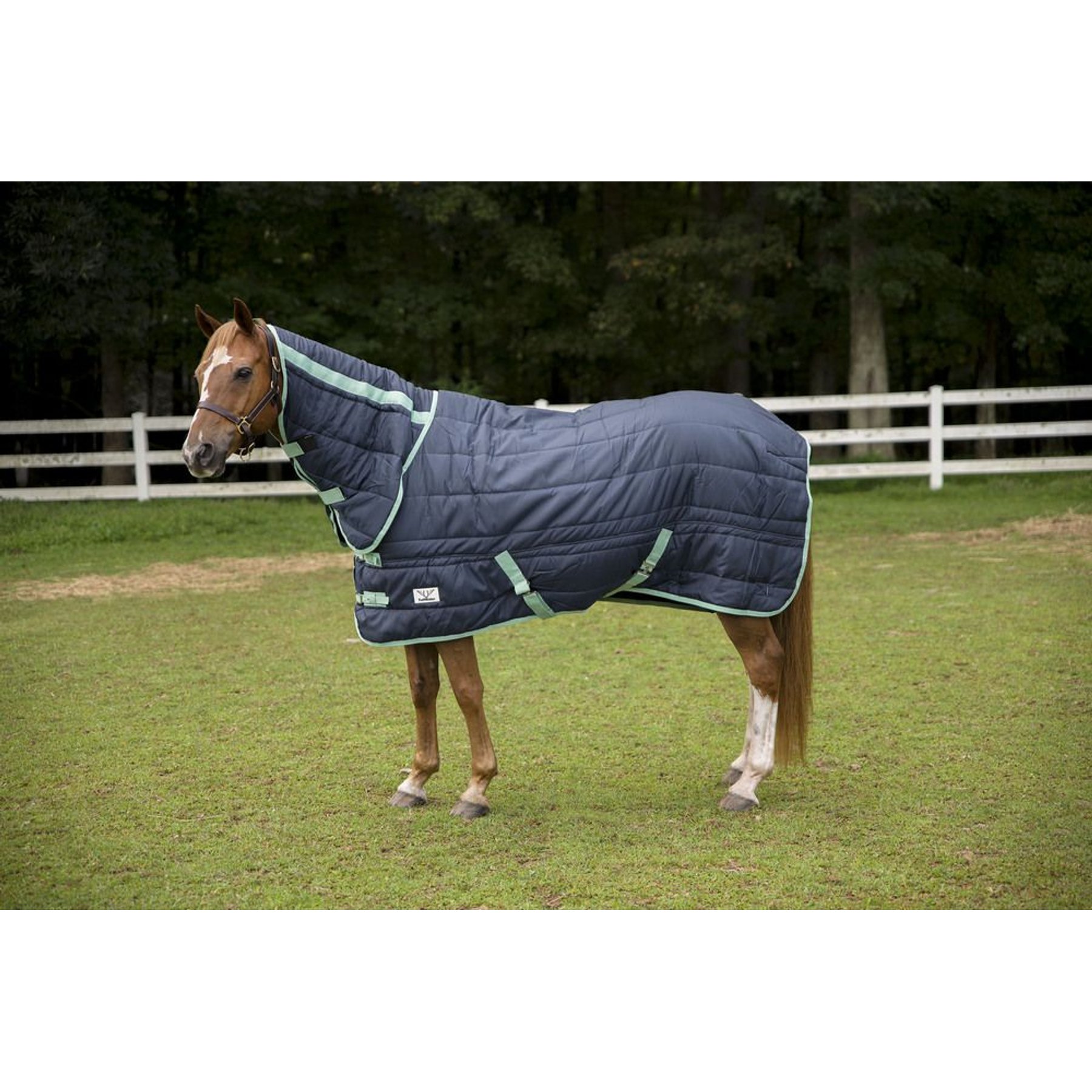 TuffRider Kozy Komfort Combi Stable Horse Blanket, Navy, 84-in