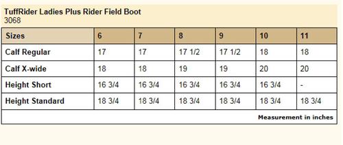 Show full view: TuffRider Ladies Plus Rider Field Boots, 6, Regular Slim slide 2 of 6