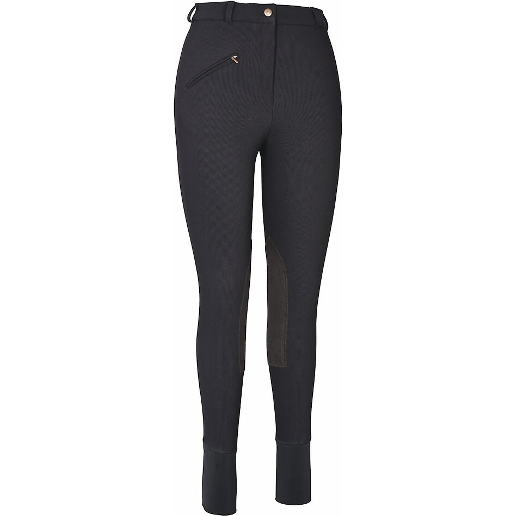 TuffRider Ladies Ribb Knee Patch Breeches, Black, 26