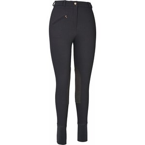 TuffRider Ladies Ribb Knee Patch Breeches, Black, 26