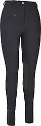 TuffRider Ladies Ribb Knee Patch Breeches, Black, 28