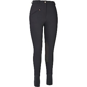 TuffRider Ladies Ribb Knee Patch Breeches, Black, 34