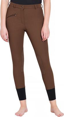 Show full view: TuffRider Ladies Ribb Knee Patch Breeches, Chocolate, 24 slide 7 of 9