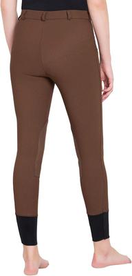 Show full view: TuffRider Ladies Ribb Knee Patch Breeches, Chocolate, 24 slide 4 of 9