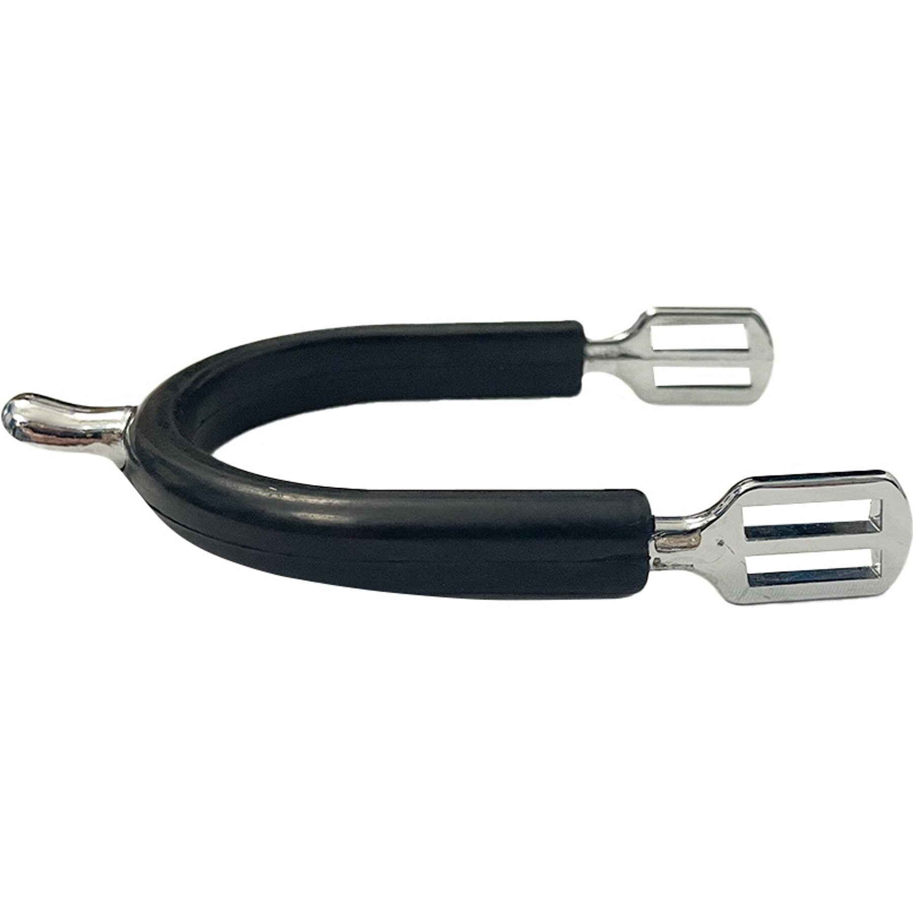 TuffRider Ladies Rubber Covered Horse Spurs, Silver, 20-in