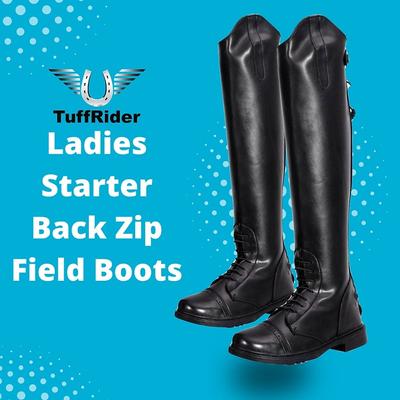 Show full view: TuffRider Ladies Starter Back Zip Field Boots, Black, 7, Regular slide 6 of 10