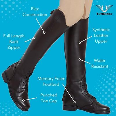 Show full view: TuffRider Ladies Starter Back Zip Field Boots, Mocha, 10, Regular slide 6 of 8
