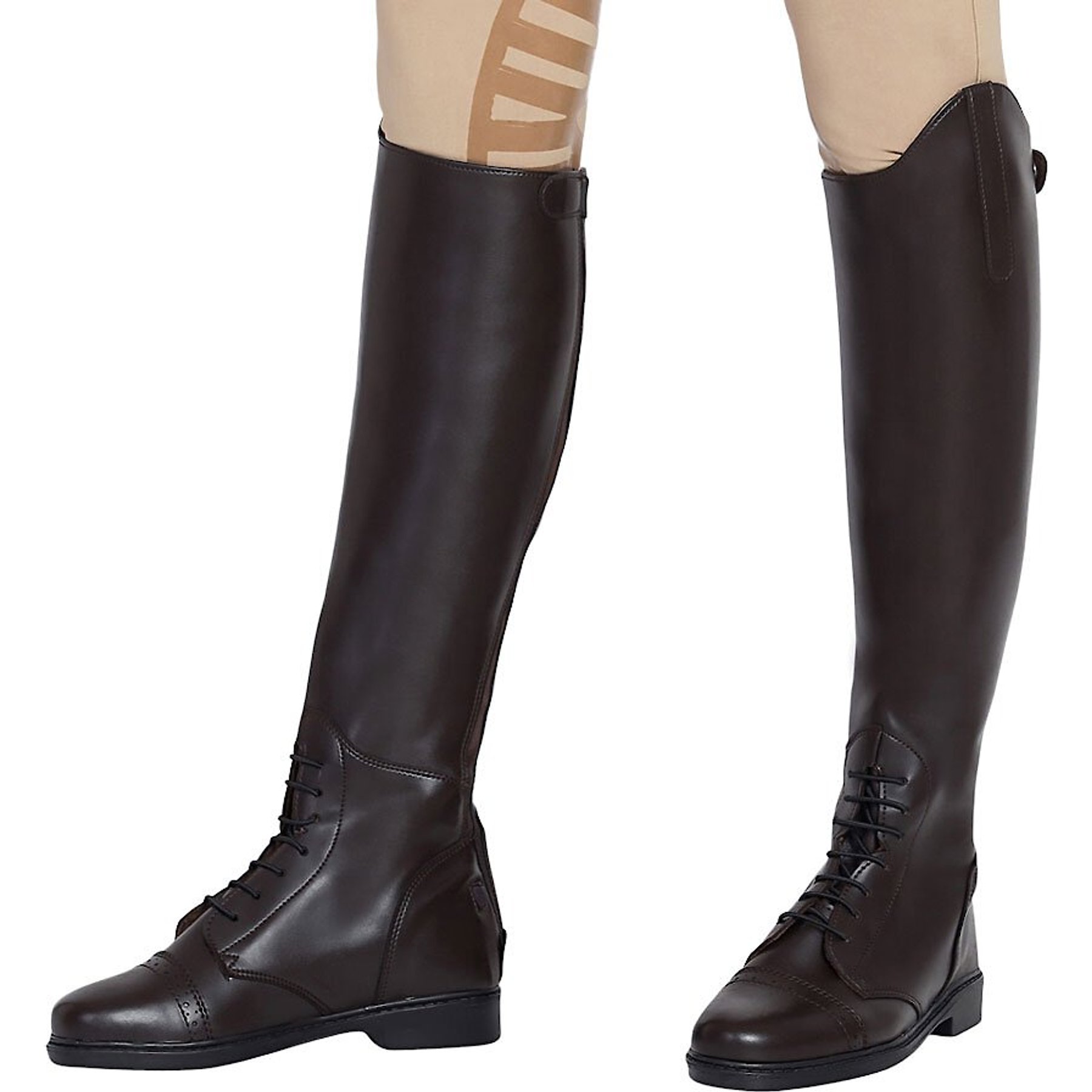 TuffRider Ladies Starter Back Zip Field Boots, Mocha, 9, Wide