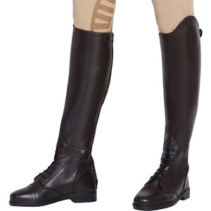 TuffRider Ladies Starter Back Zip Field Boots, Mocha, 9, Wide