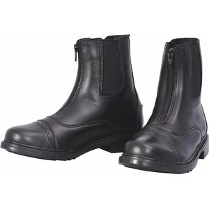 TuffRider Ladies Starter Front Zip Paddock Boots, Black, 8.5