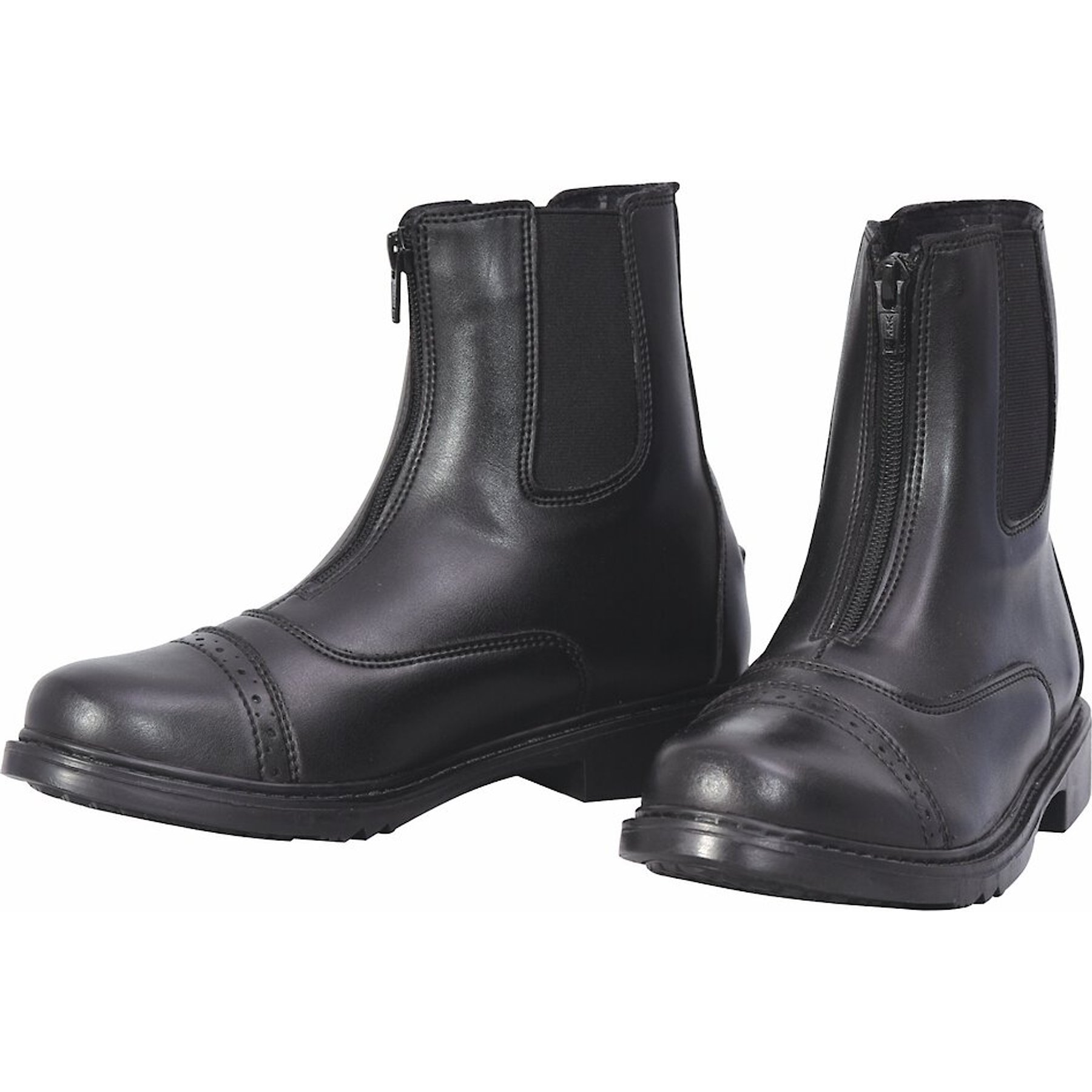 TuffRider Ladies Starter Front Zip Paddock Boots, Black, 9