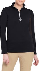 TuffRider Ladies Ventilated Technical Long Sleeve Sport Shirt, Black, XXX-Large
