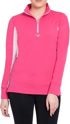 TuffRider Ladies Ventilated Technical Long Sleeve Sport Shirt, Hot Pink, XX-Large