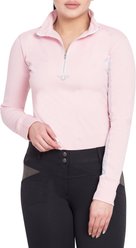 TuffRider Ladies Ventilated Technical Long Sleeve Sport Shirt, Petal Pink, Medium