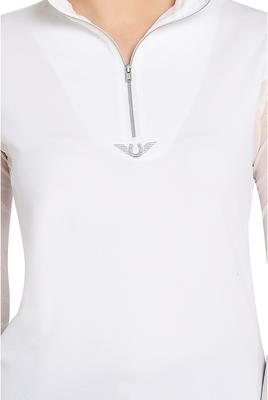 Show full view: TuffRider Ladies Ventilated Technical Long Sleeve Sport Shirt, White, XXX-Large slide 7 of 8