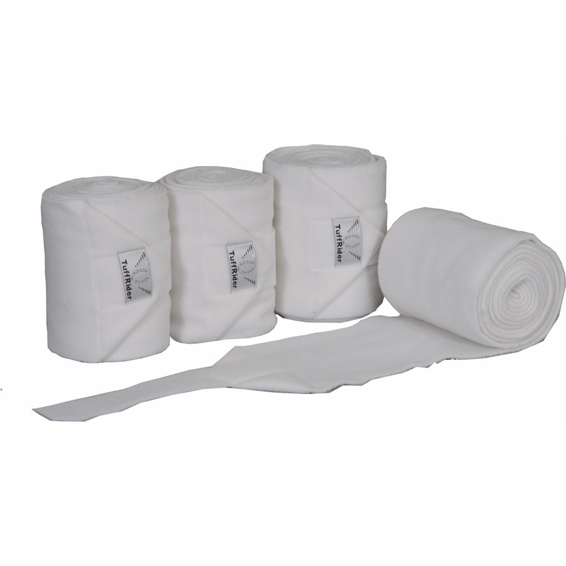 TuffRider Polo Fleece Bandages Horse Wraps, White