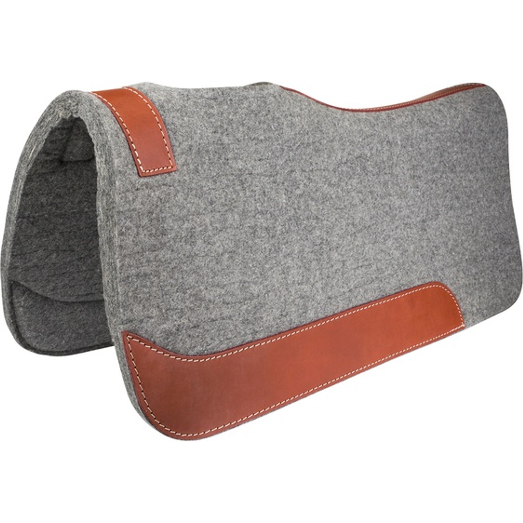 TuffRider San Antonio Woolen Felt Western Horse Saddle Pad, Gray