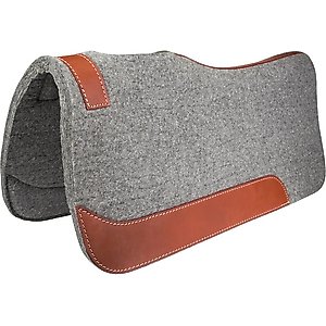 TuffRider San Antonio Woolen Felt Western Horse Saddle Pad, Gray