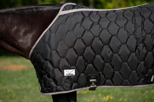 Show full view: TuffRider Shelter Closed Front Heavy Weight Horse Stable Blanket, Black/Grey, 80-in slide 2 of 6